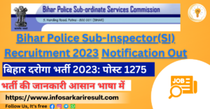 Bihar Police SI Recruitment 2023